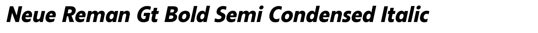 Neue Reman Gt Bold Semi Condensed Italic image